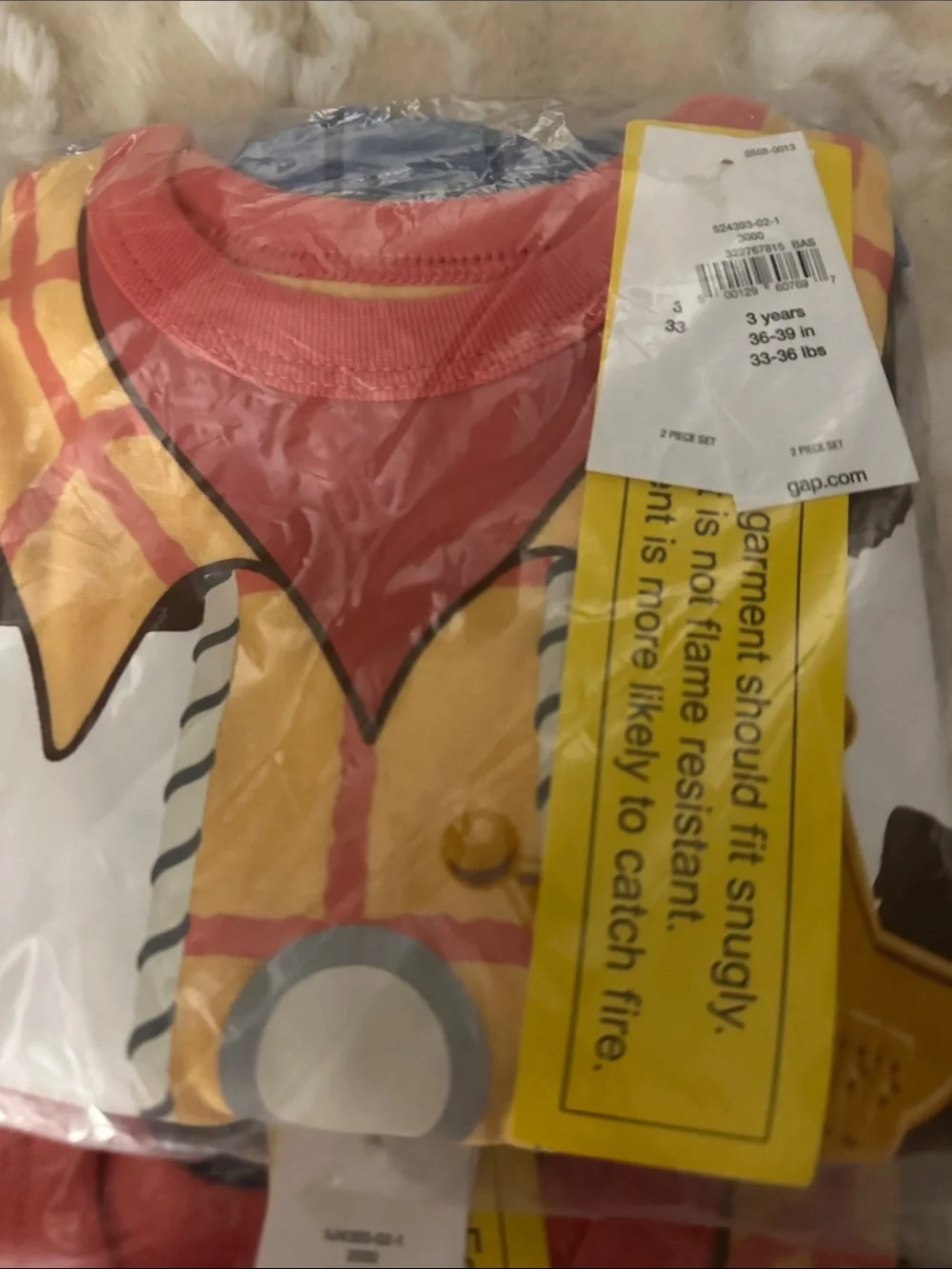 GapxDisney Organic Brushed Cotton PJ Set Toy Story Woody Cowboy - NWT